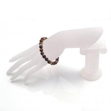 Natürliche Tiger Eye Stein 8mm Perlen Schmuck Armband für Herren Accessoires beten